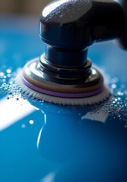 Close up of paint correction